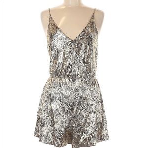 Topshop Luxe Metallic Romper